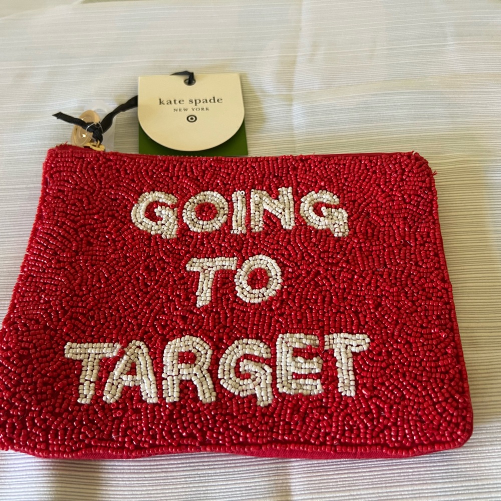Kate Spade x Target Red Beaded Clutch